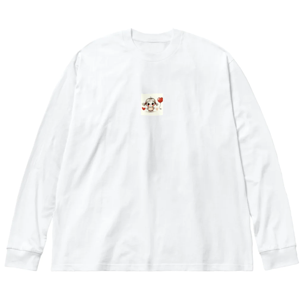 いおかんショップのかわいい女の子 Big Long Sleeve T-Shirt