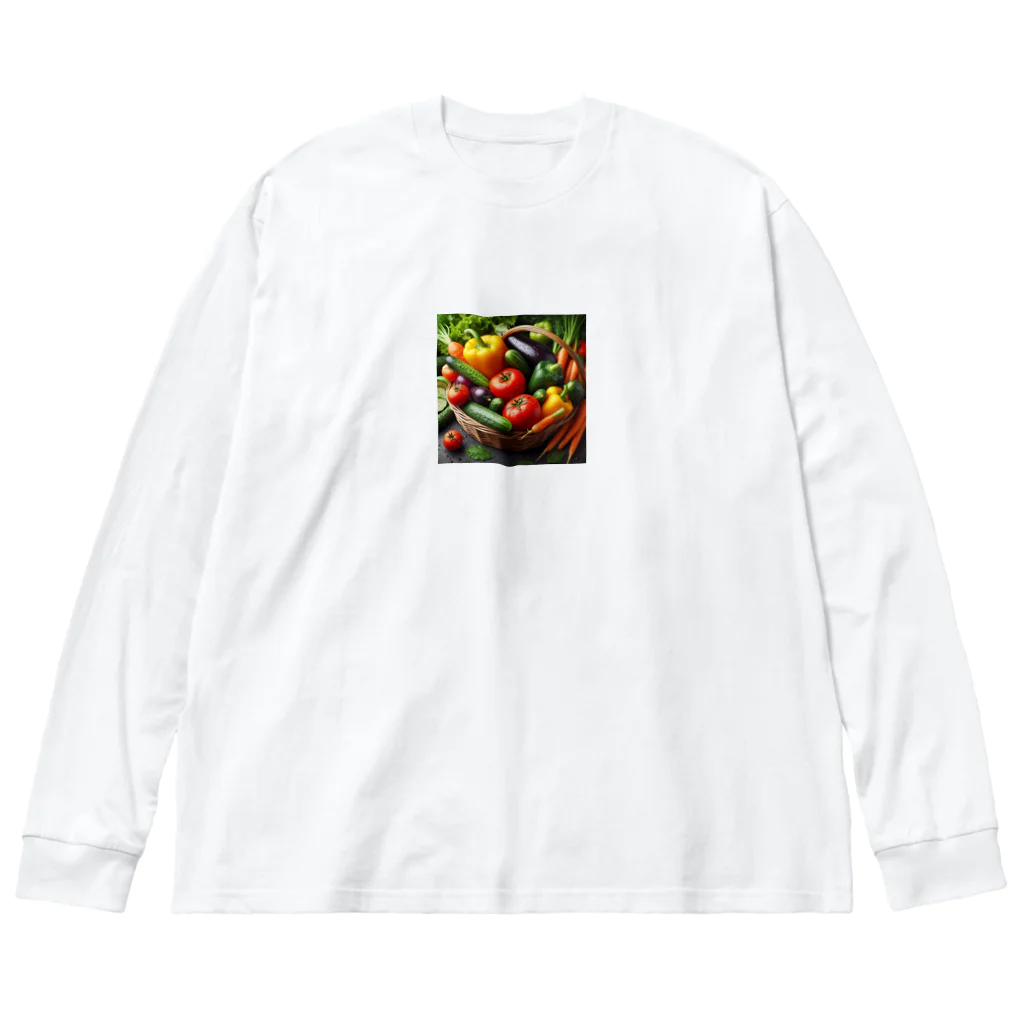 powerful777の新鮮な野菜 ビッグシルエットロングスリーブTシャツ