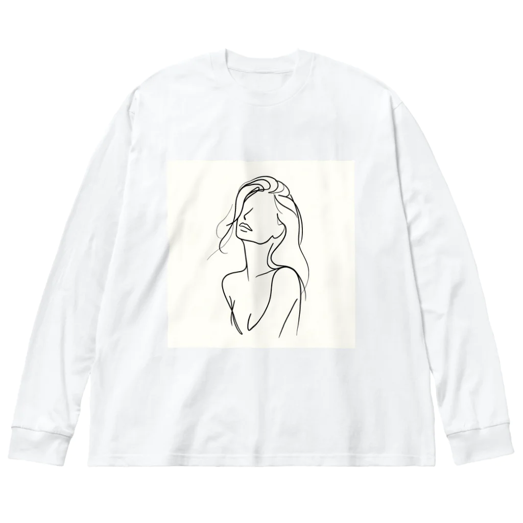 一筆書きアートの一筆書き風アート4 Big Long Sleeve T-Shirt