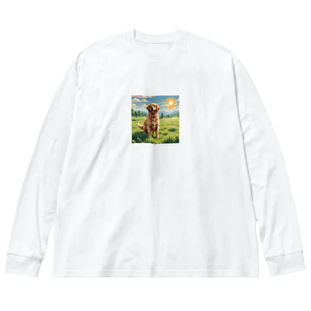 AI副業屋のショウのドット絵のゴールデンレトリバー Big Long Sleeve T-Shirt