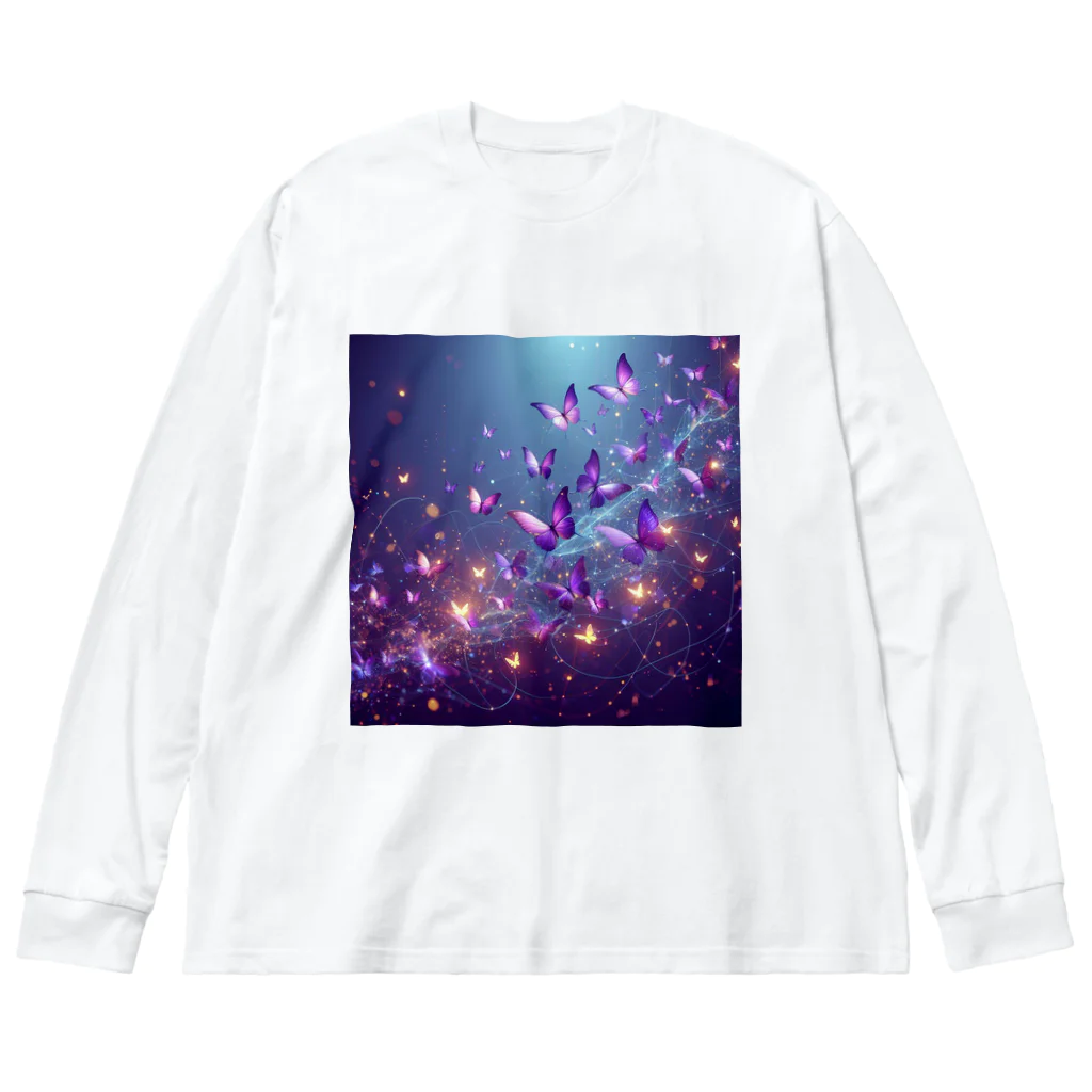 Hojo_Gorozaemonの紫蝶・壱 Big Long Sleeve T-Shirt