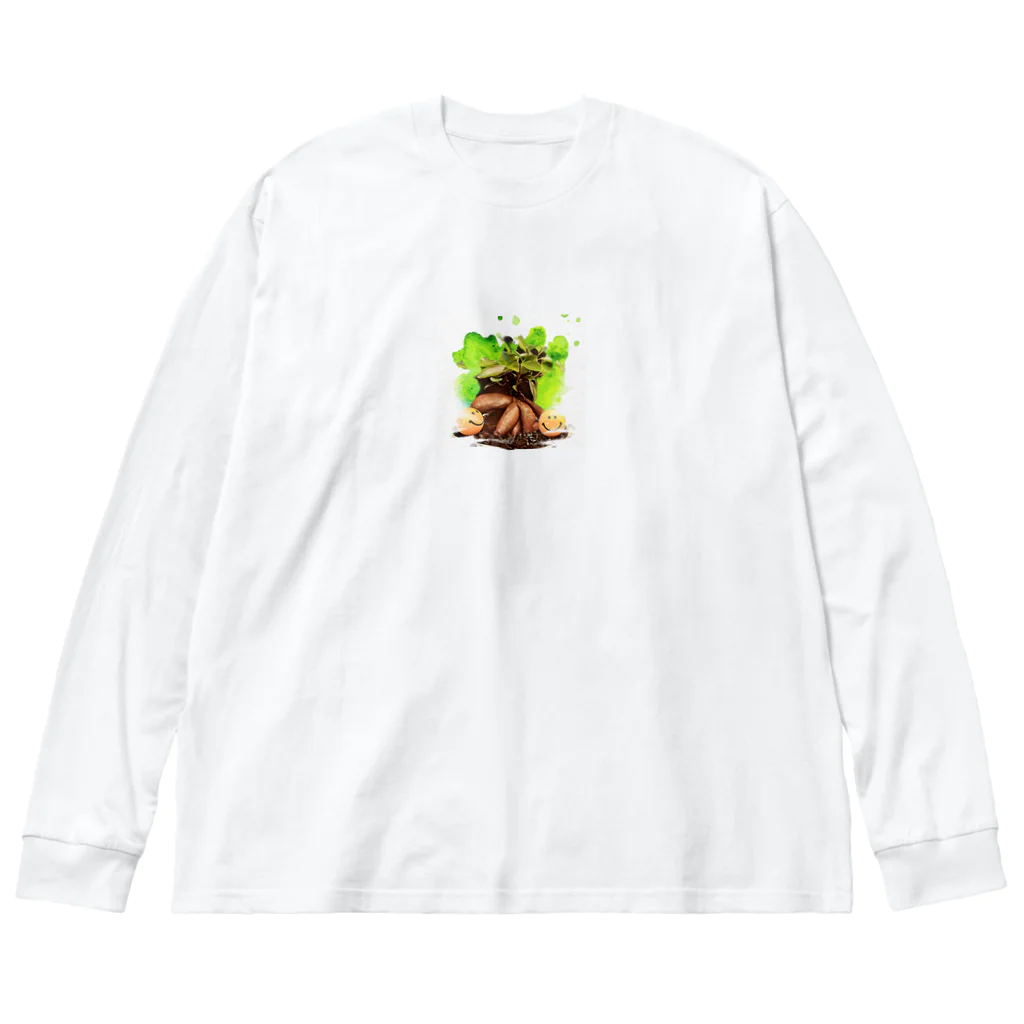 Pika farm のガジュマル&スマイリーズ Big Long Sleeve T-Shirt