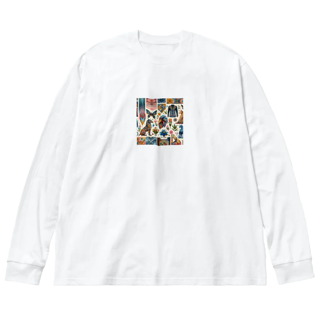 cute in cool shopの生態系とは芸術である Big Long Sleeve T-Shirt