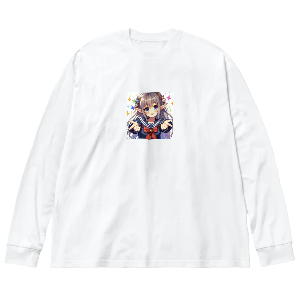 aaammmamのエルフ　美少女　セーラー服　アイドル Big Long Sleeve T-Shirt