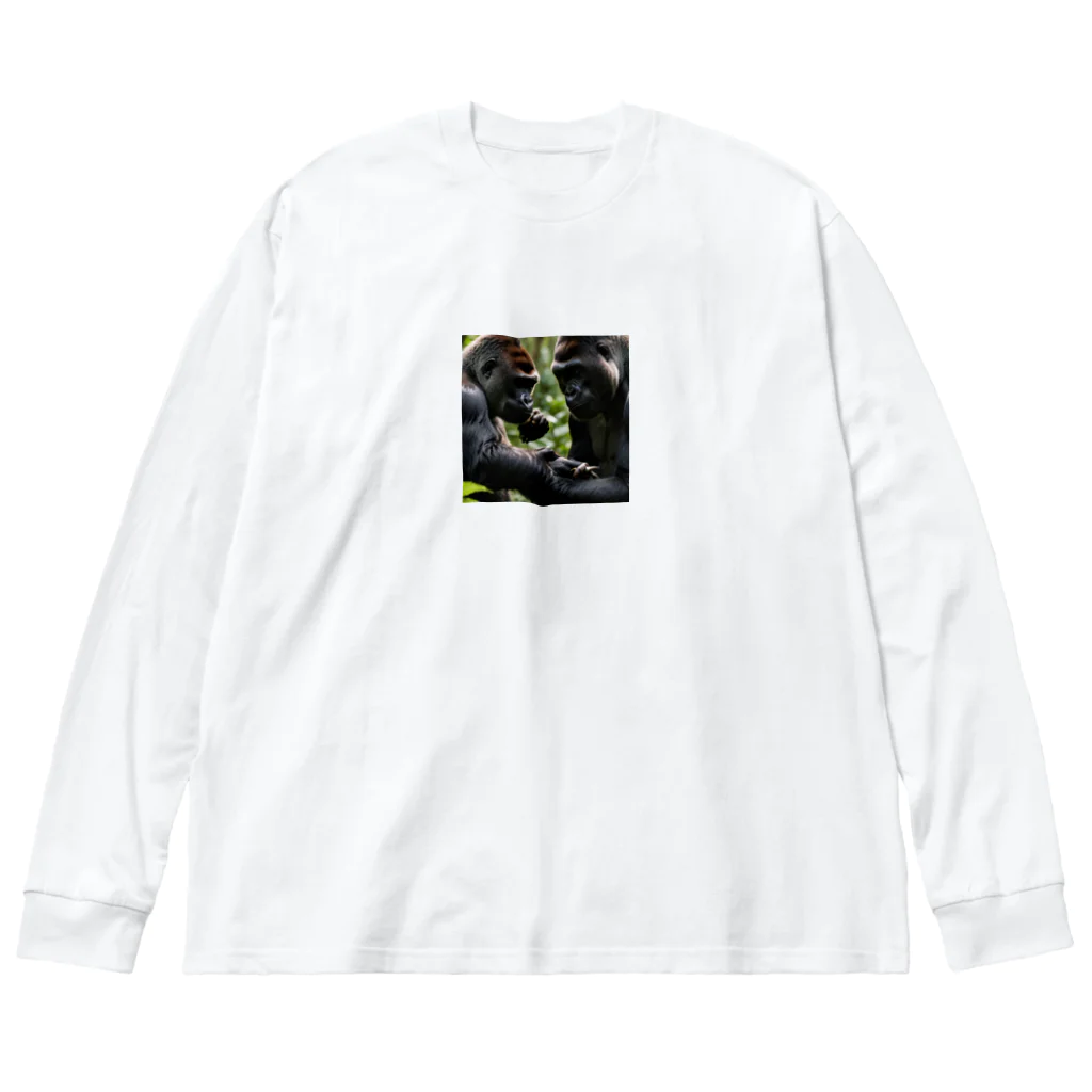 sunday_sataurday_freedayの社交的なゴリラ Big Long Sleeve T-Shirt