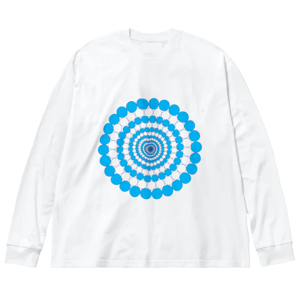 FONSデザインの水玉円3青 Big Long Sleeve T-Shirt