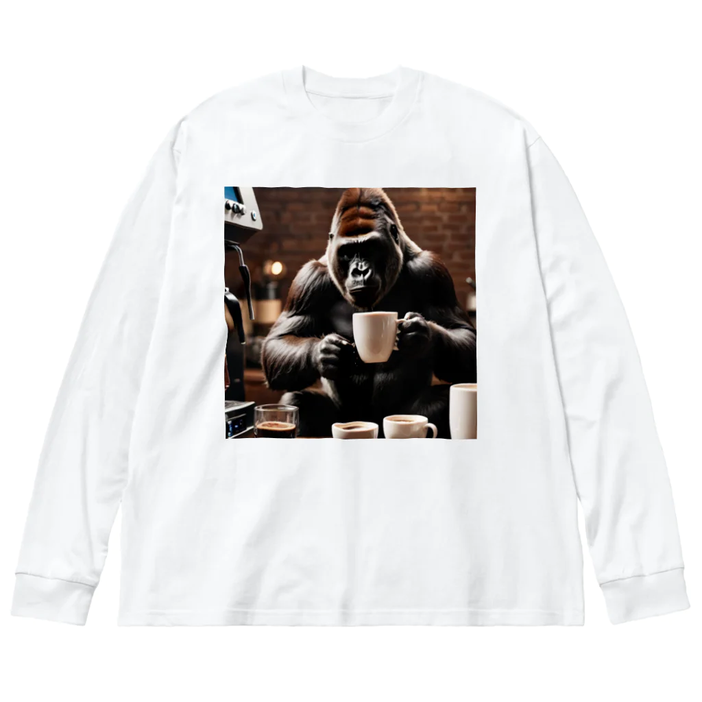 WildRiceのカフェゴリラ Big Long Sleeve T-Shirt