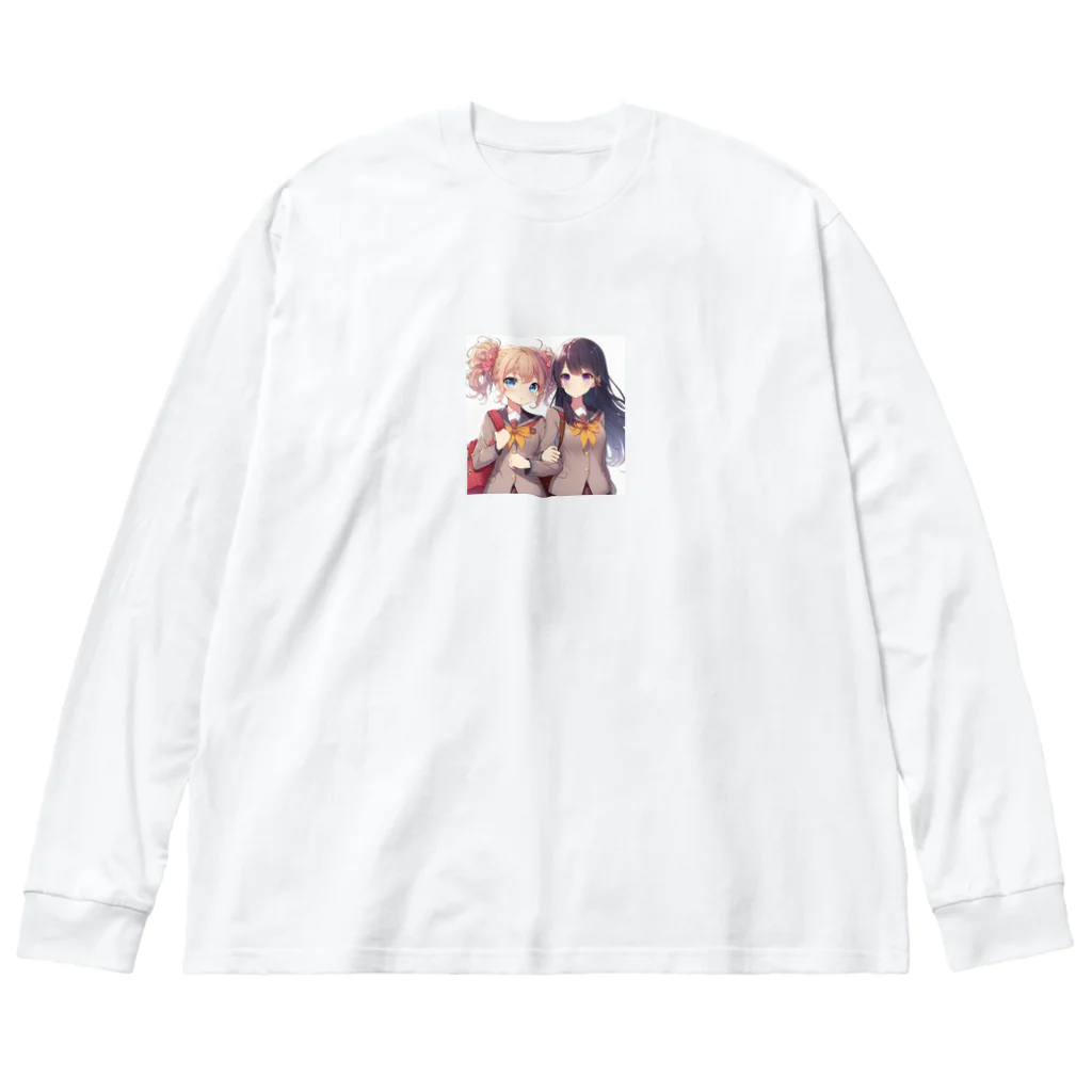 SWQAの二人とjkたち ビッグシルエットロングスリーブTシャツ