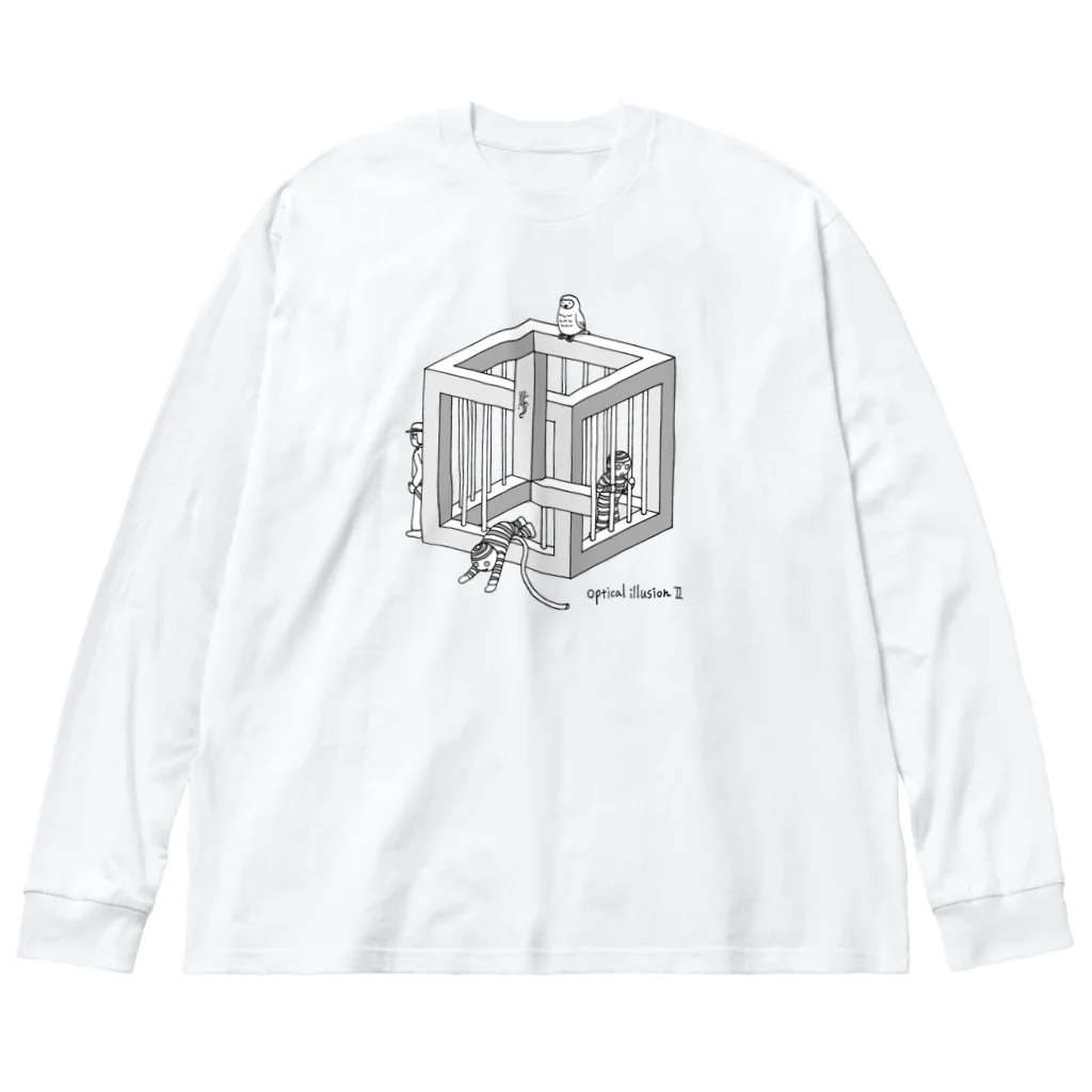 s-drawingの立方体錯視T Big Long Sleeve T-Shirt