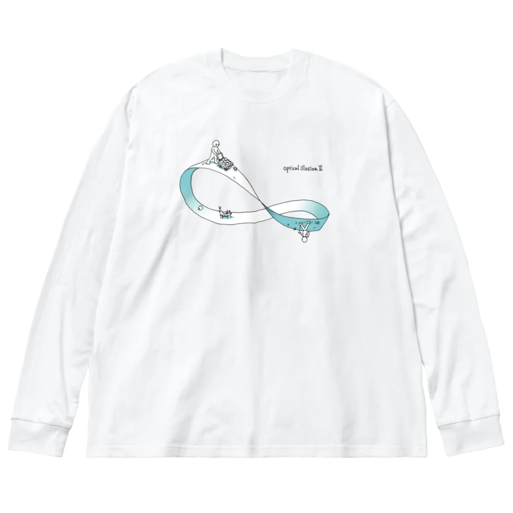 s-drawingのメビウスの輪T（ブルー） Big Long Sleeve T-Shirt