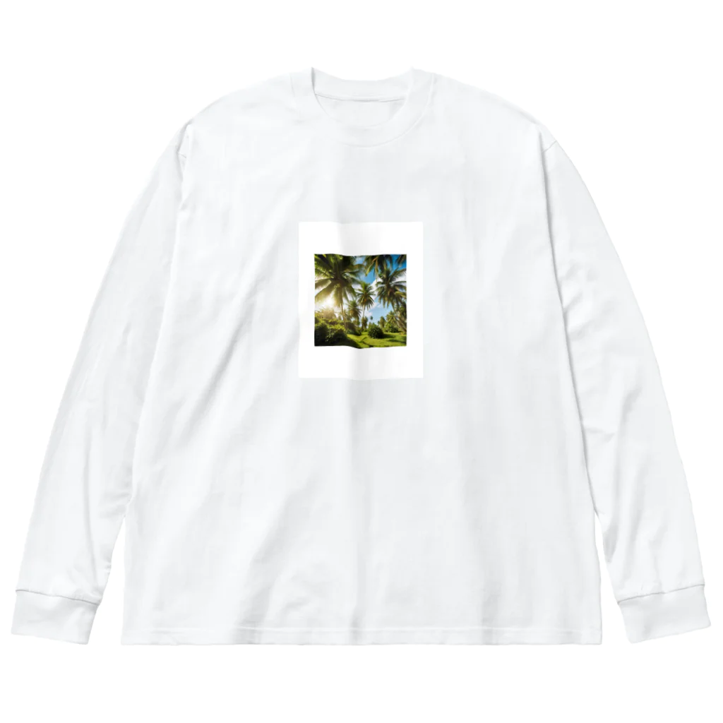 小﨑玲果のココナッツツリーTシャツ Big Long Sleeve T-Shirt