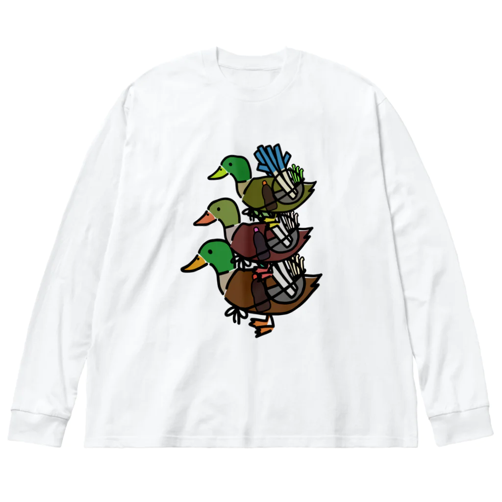 chicodeza by suzuriのカモネギタワー Big Long Sleeve T-Shirt