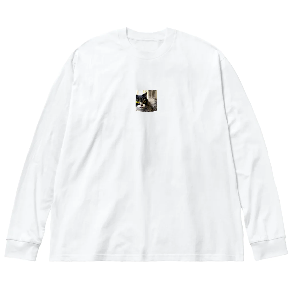 ねこ達と一緒の疲れた身体をいやすねこちゃん Big Long Sleeve T-Shirt