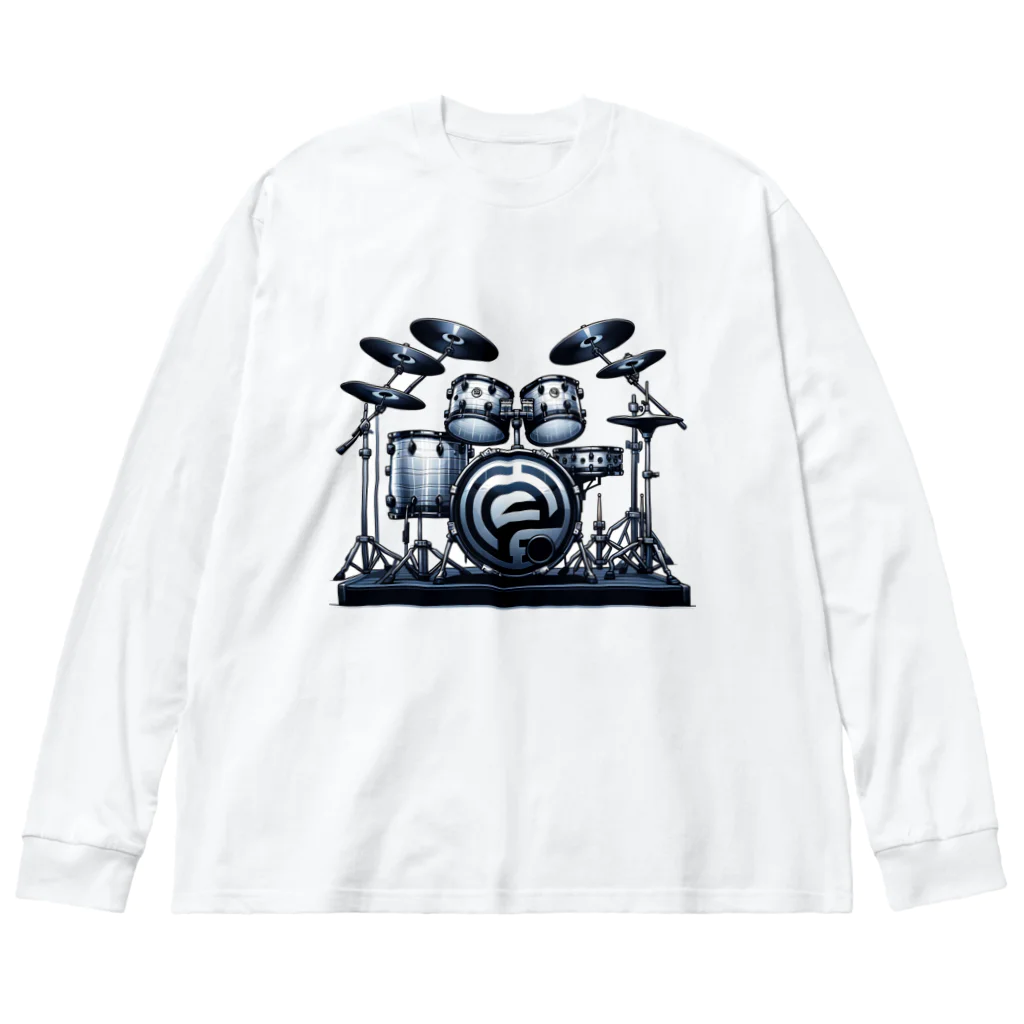 moka_mattarliのドラムマン Big Long Sleeve T-Shirt