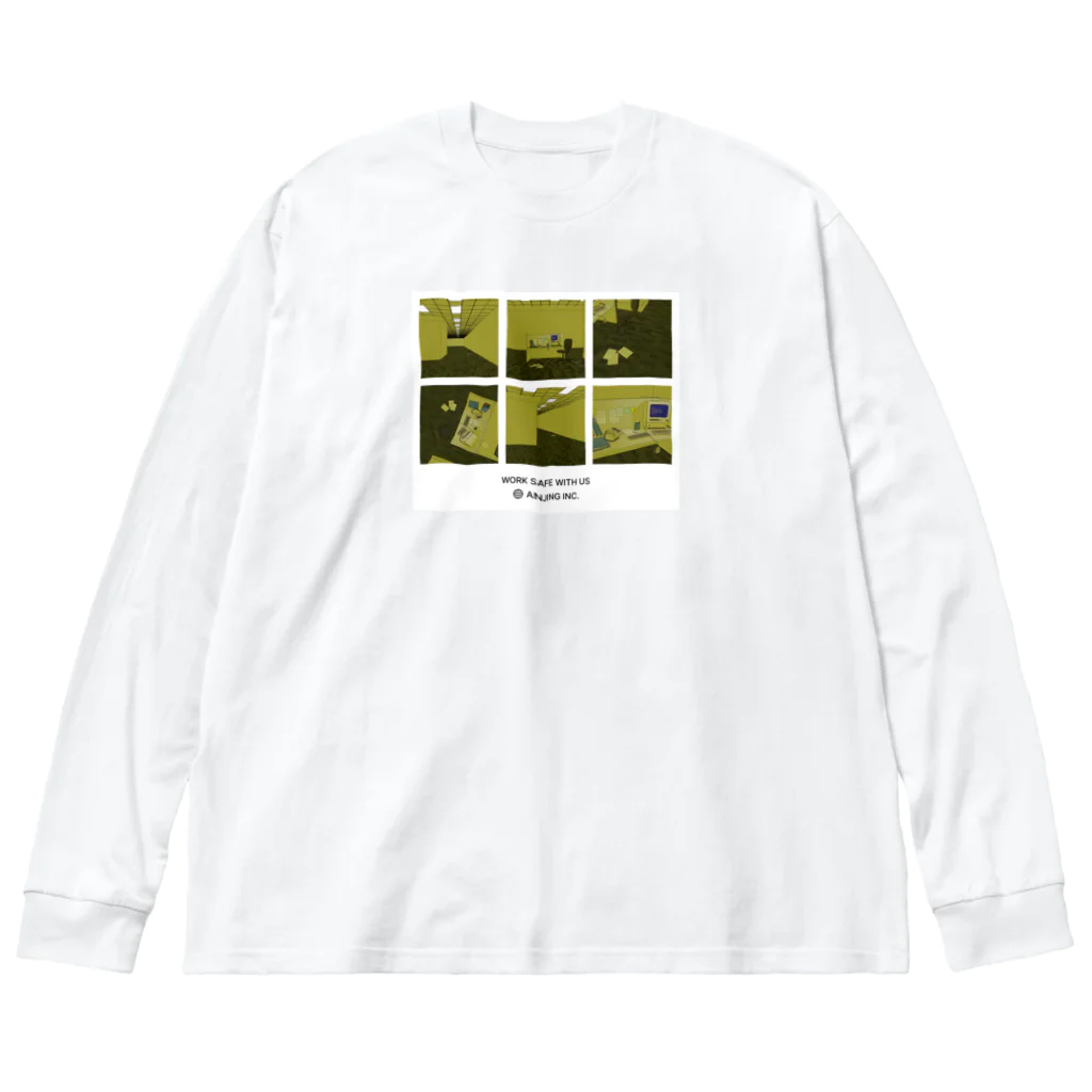 akupunyagaramのANJING INC. MERCH / Pixelated version ビッグシルエットロングスリーブTシャツ