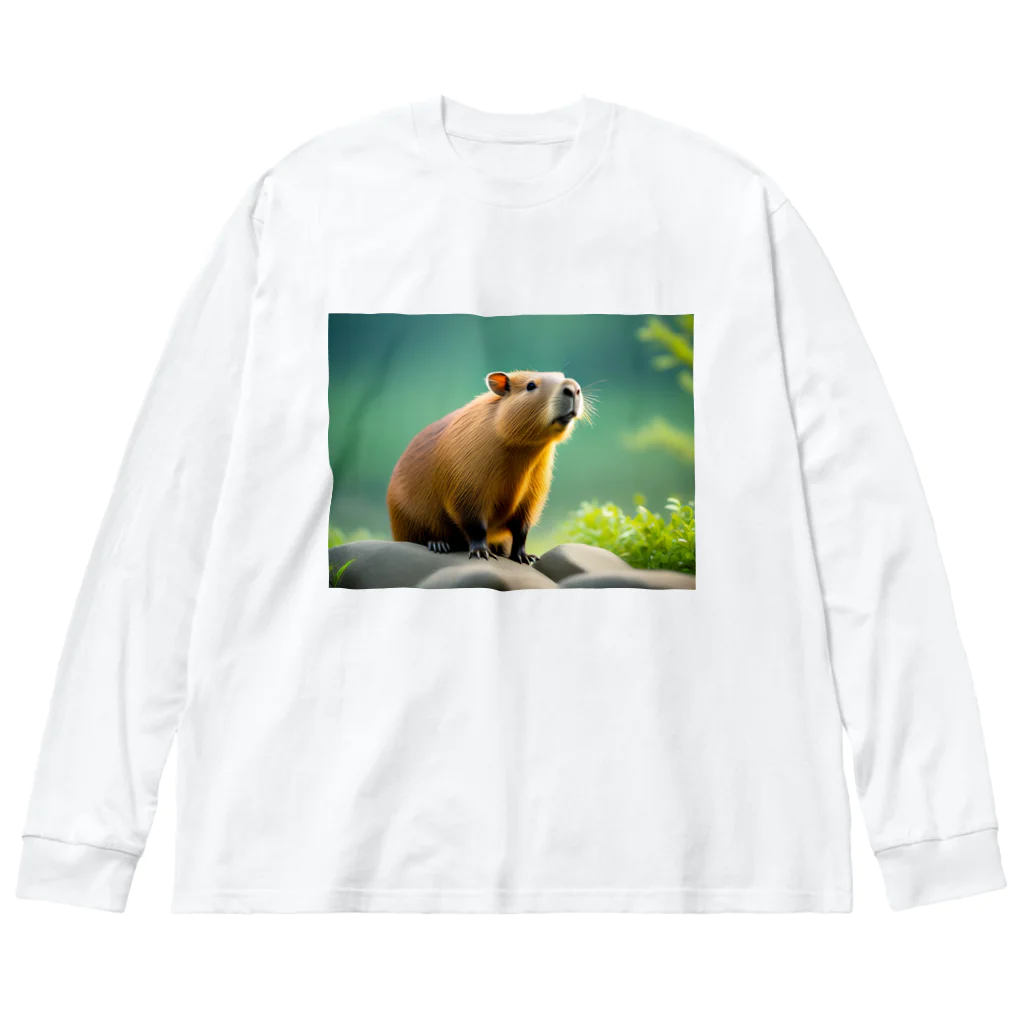 ジャパネットケフィアの可愛いカピバラ Big Long Sleeve T-Shirt