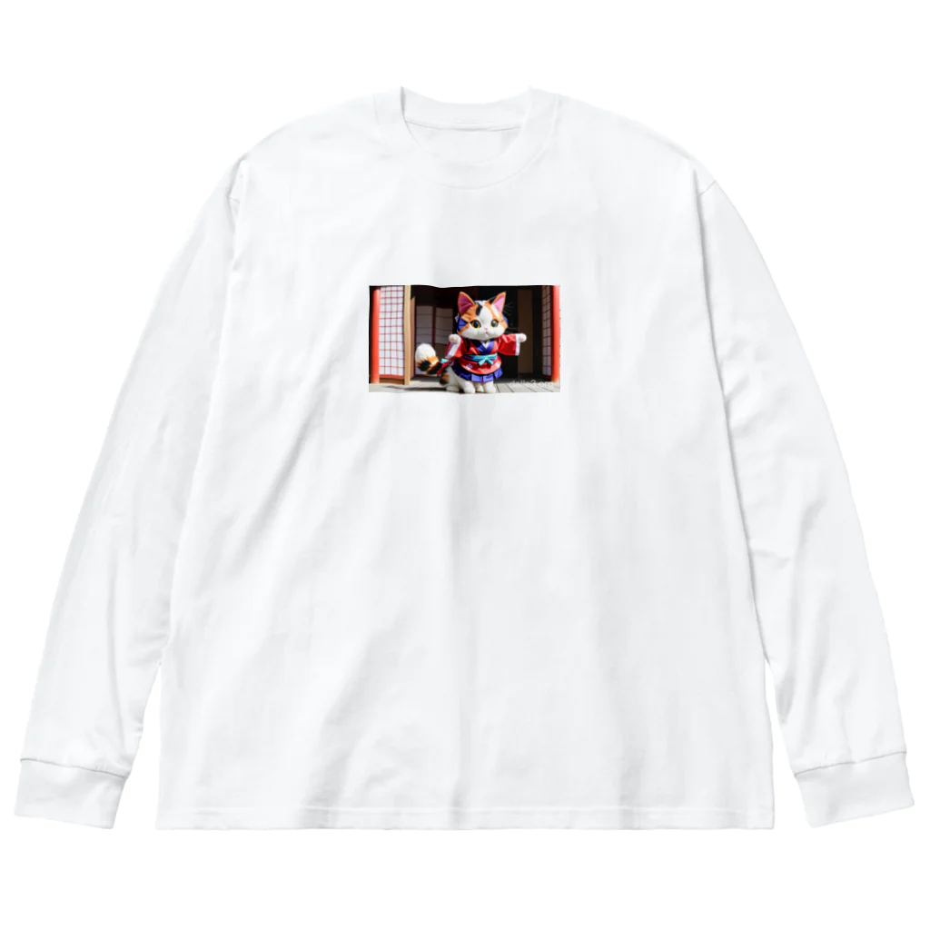 Lake Houseの三毛猫のグッズ Big Long Sleeve T-Shirt