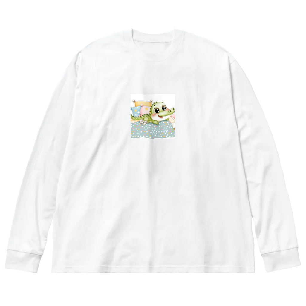 crocodileのワニ赤ちゃん ビッグシルエットロングスリーブTシャツ