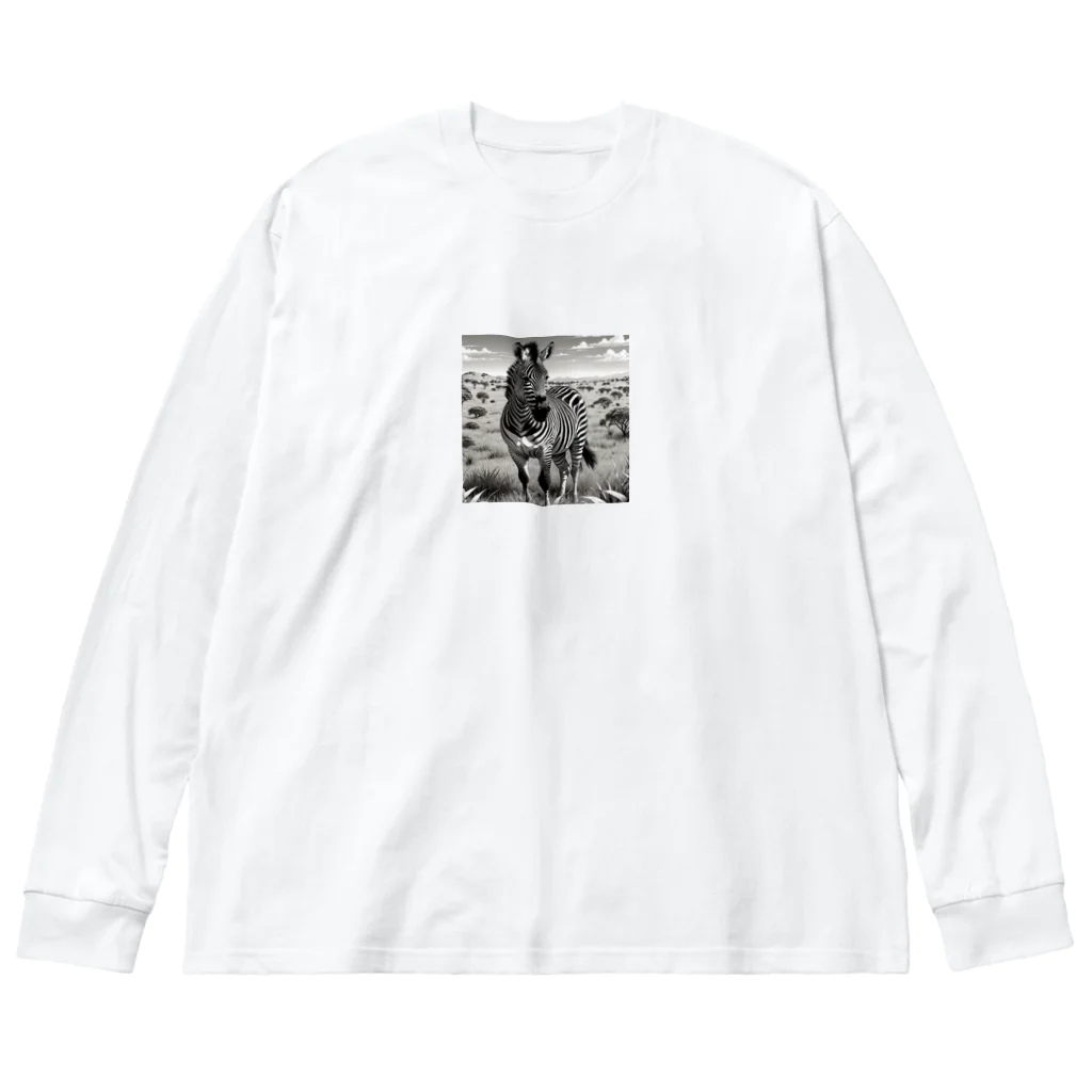 memorandumのシマウマ Big Long Sleeve T-Shirt