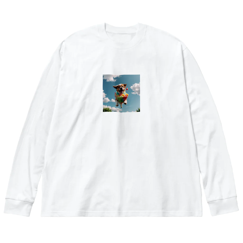 pezupezuの空飛ぶワンダフル犬 Big Long Sleeve T-Shirt