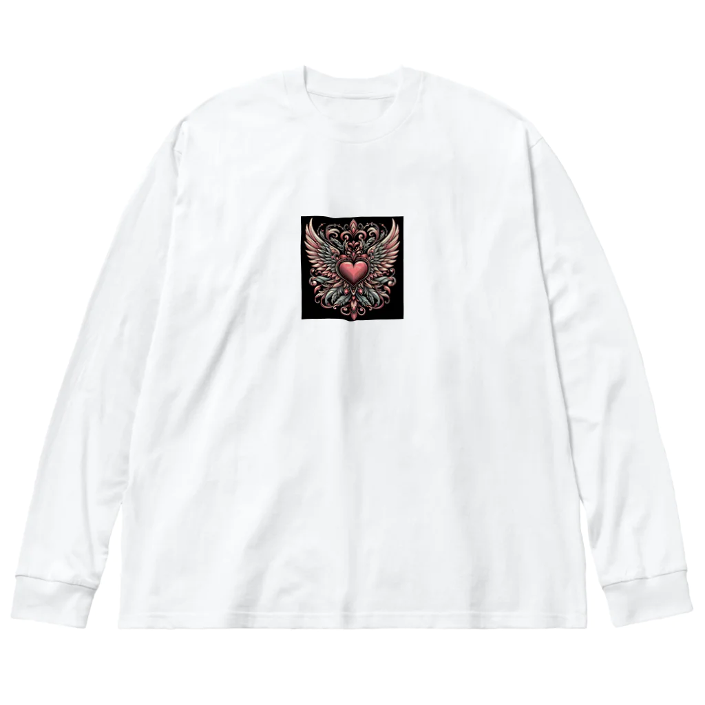 wワンダーワールドwのWING HEART001 Big Long Sleeve T-Shirt