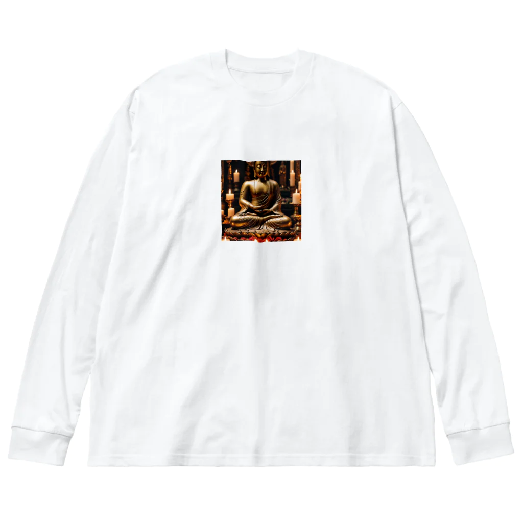 Take-chamaの【注目のパワースポット】神聖な雰囲気ただよう「祝福の仏像」。 Big Long Sleeve T-Shirt