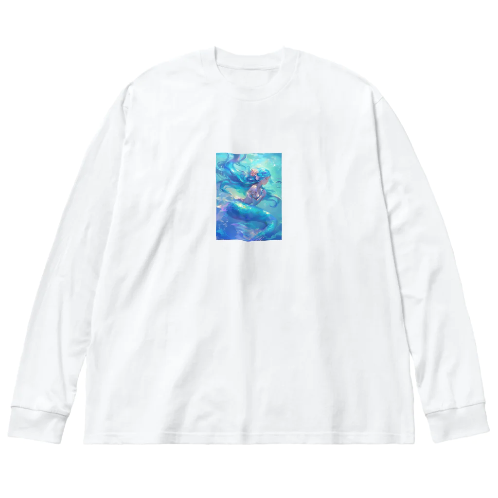 AQUAMETAVERSEの大切な人を想う人魚姫　7883 ビッグシルエットロングスリーブTシャツ