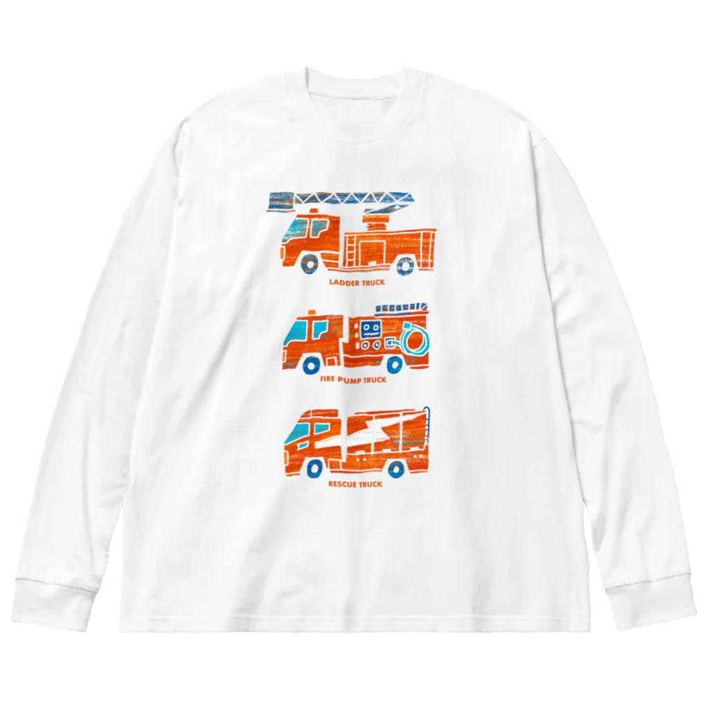 watasackの消防車（はしご車、ポンプ車、レスキュー車） Big Long Sleeve T-Shirt