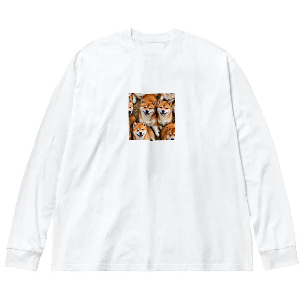 Dreamer Tomorrowのいつも一緒　柴犬 ビッグシルエットロングスリーブTシャツ