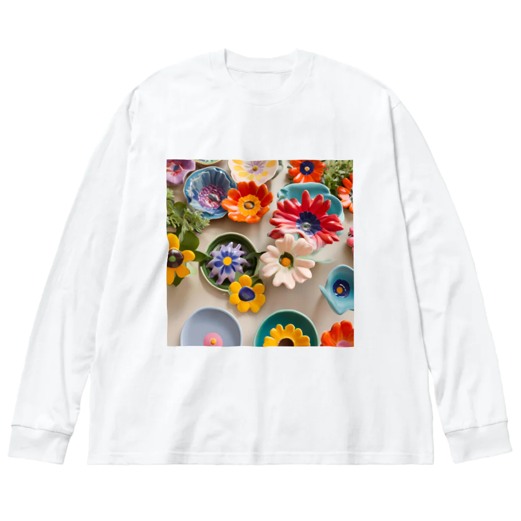 HOSHI-TANEKO🌠の🍽かわいいアクセサリーたち🌺 ビッグシルエットロングスリーブTシャツ