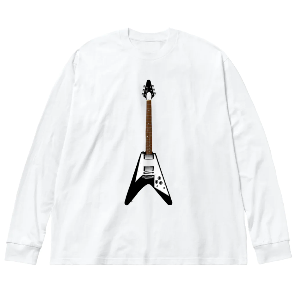 電気鉛筆工房のVギター（縦） Big Long Sleeve T-Shirt