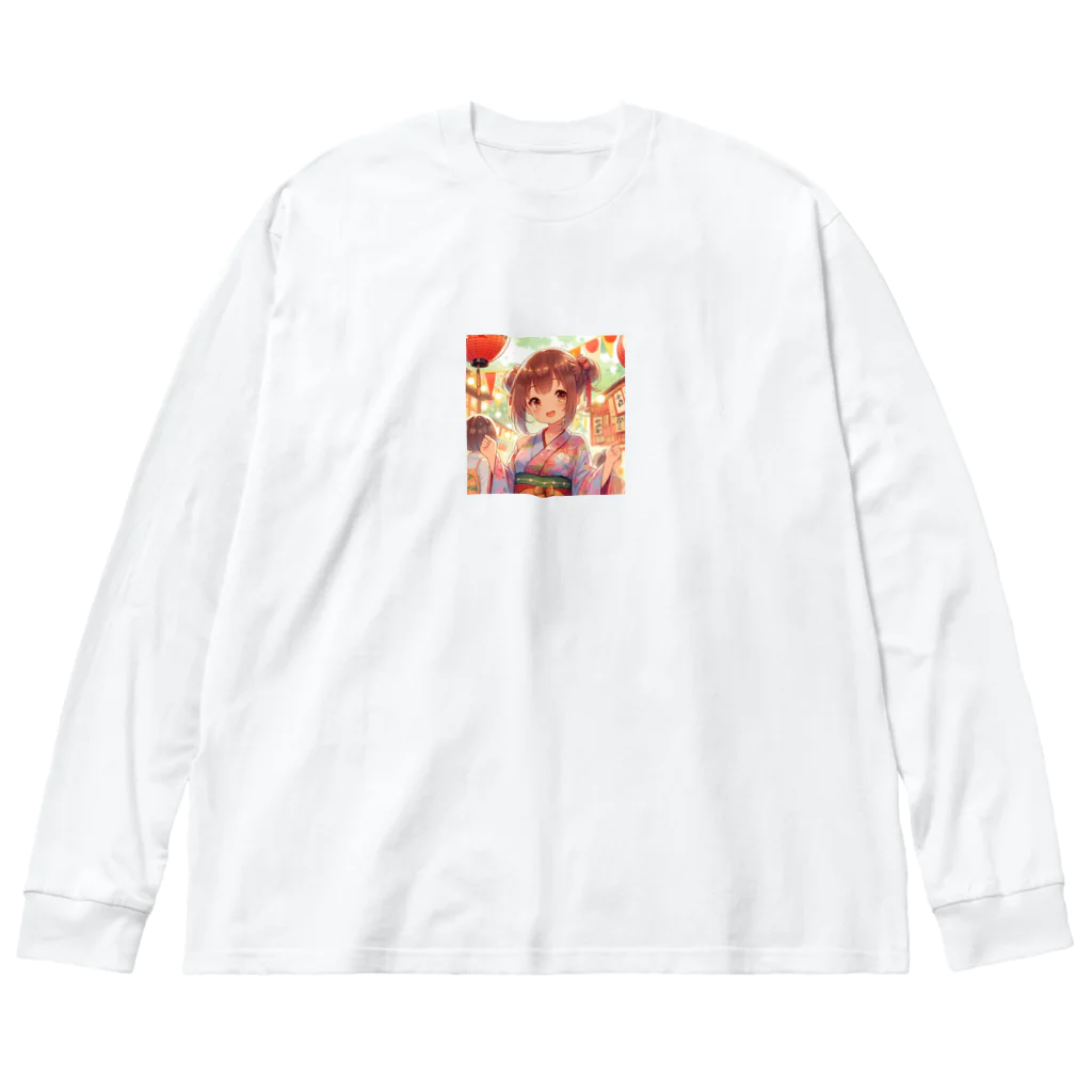 yukatagirlsの縁日で、浴衣でニッコリ Big Long Sleeve T-Shirt