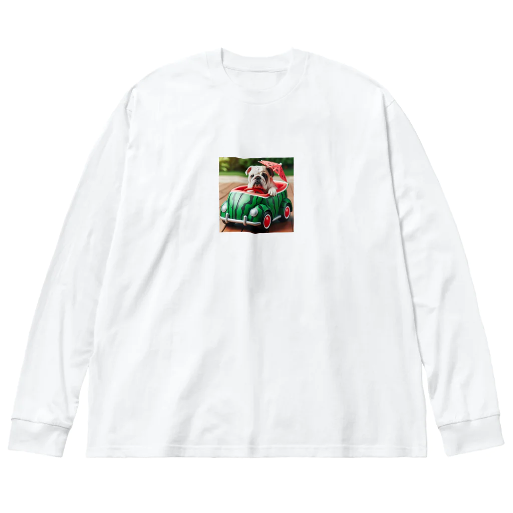 T-BORNSTAKEのブルドッグくんのある夏の日 Big Long Sleeve T-Shirt