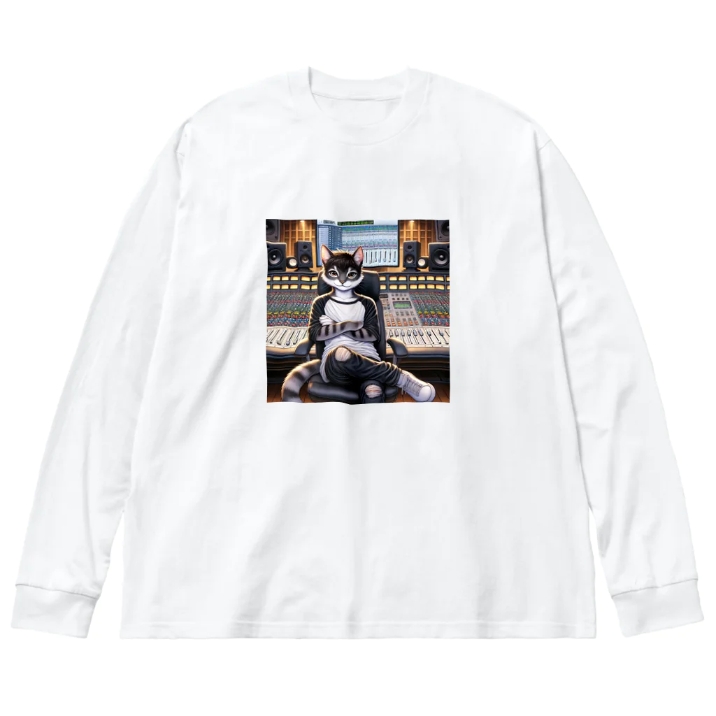 ２５GoodsShopのミキサー猫A Big Long Sleeve T-Shirt