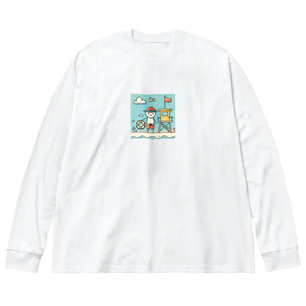 海の幸のライフガード Big Long Sleeve T-Shirt