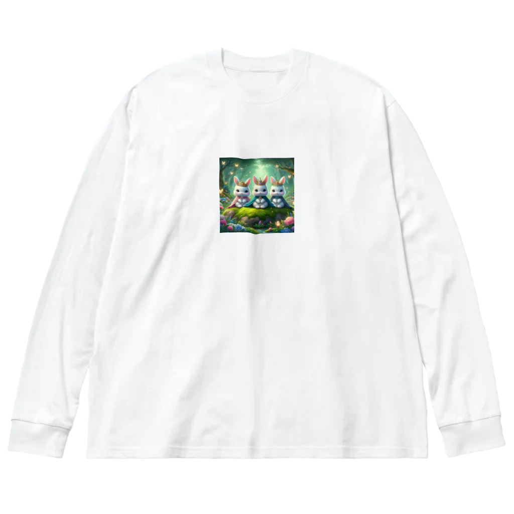 miechan-rn1974のメルヘンチックなかわいいウサギです。フリーサイズです。 Big Long Sleeve T-Shirt