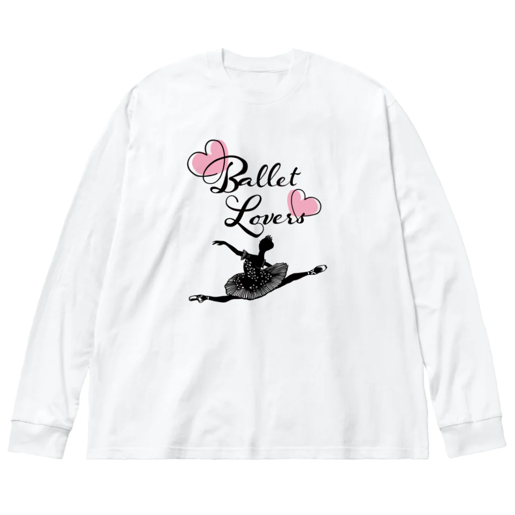 Saori_k_cutpaper_artのBallet Lovers Ballerina Big Long Sleeve T-Shirt