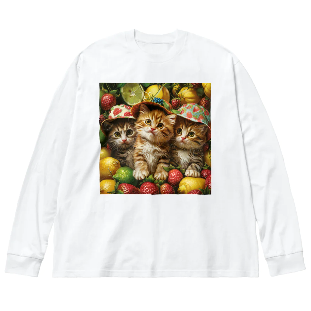 AQUAMETAVERSEの子猫のフルーツの楽園　なでしこ1478 Big Long Sleeve T-Shirt