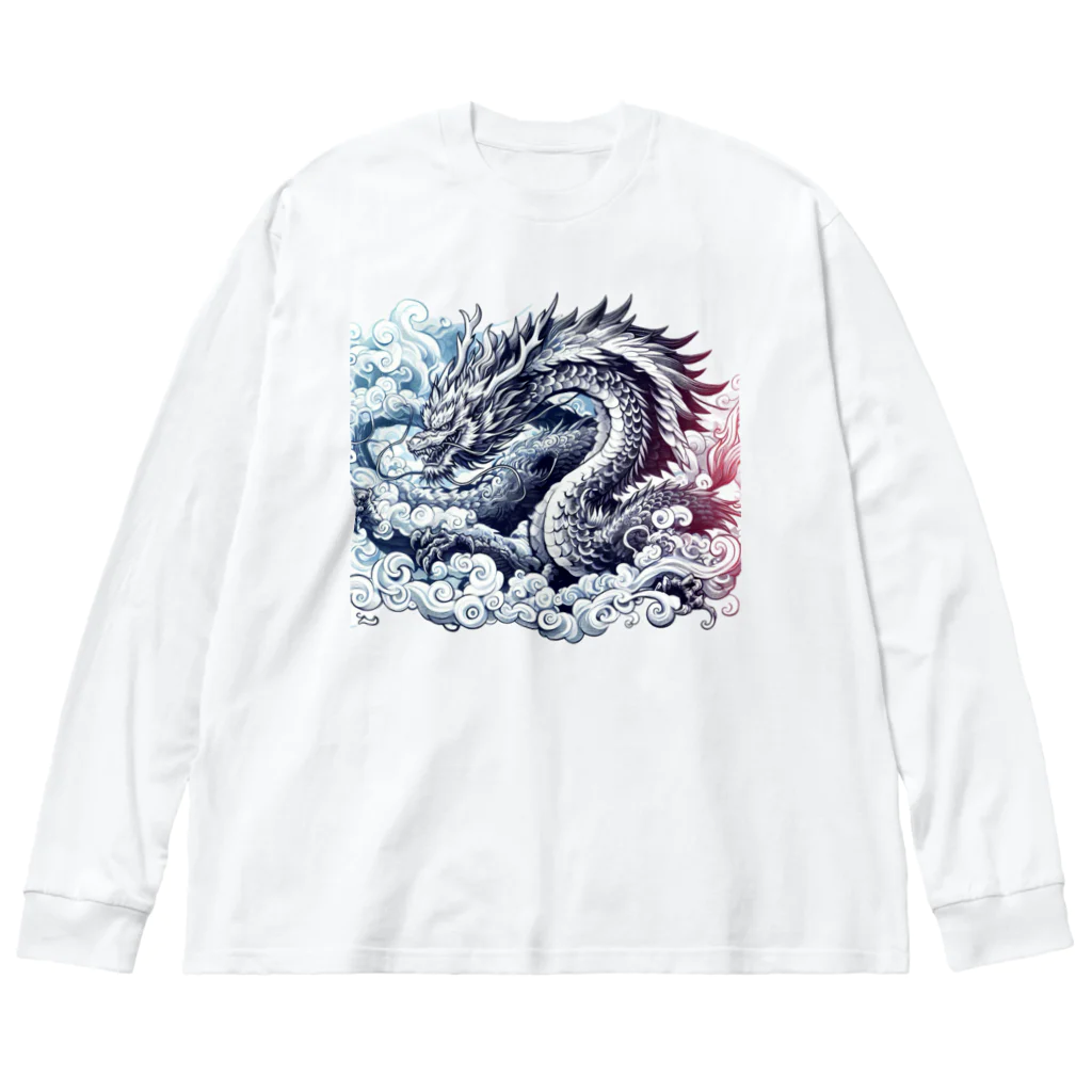 SaBATaNの伝説の生物シリーズ龍1 ビッグシルエットロングスリーブTシャツ