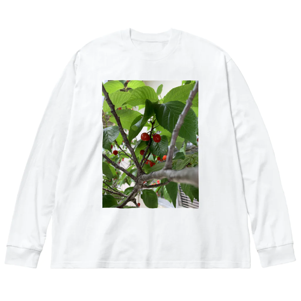 daikoku816のさくらんぼ🍒 ビッグシルエットロングスリーブTシャツ