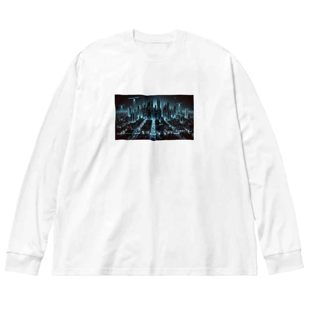 ETOWA_TOWAの未来都市の停電 Big Long Sleeve T-Shirt