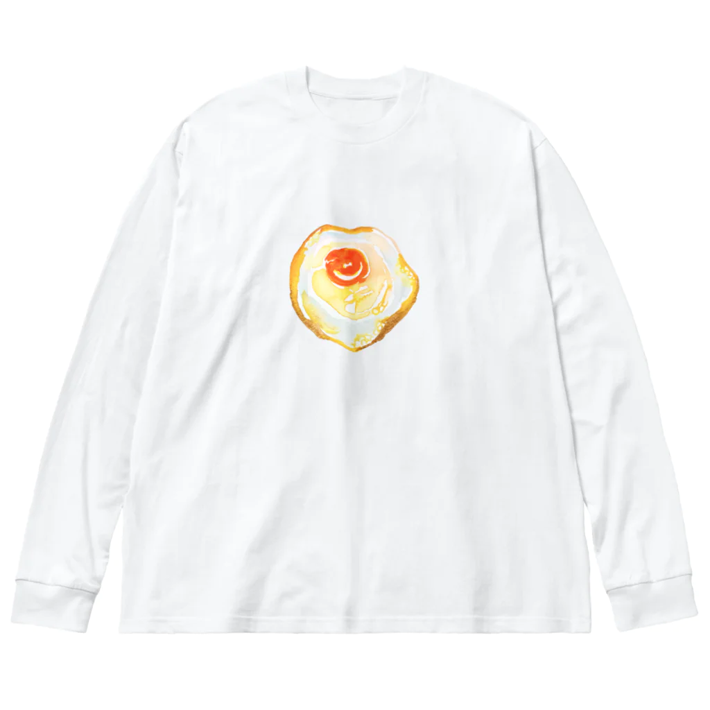 pyon☪︎chocoの目玉焼き　水彩 Big Long Sleeve T-Shirt