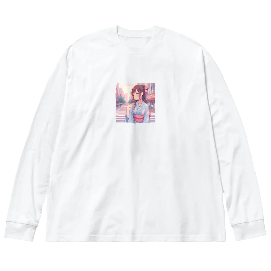 yukatagirlsの「あの人、まだかなあ？」 Big Long Sleeve T-Shirt