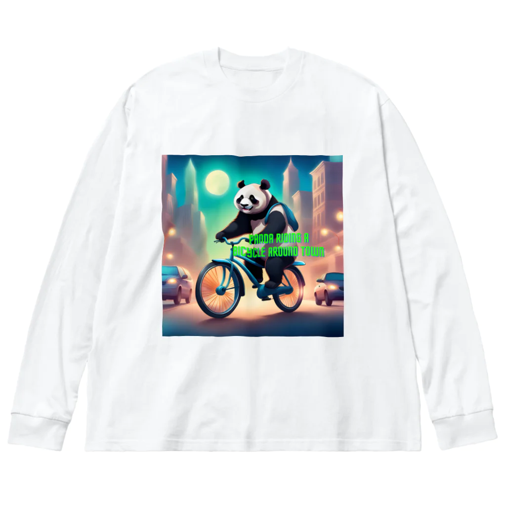 noiSutoaの疾走するパンダ Big Long Sleeve T-Shirt