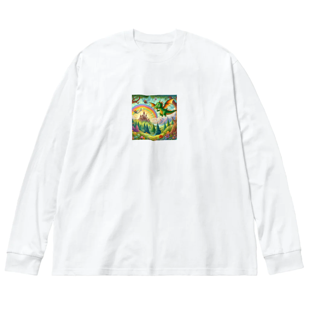 noiSutoaのかわいいにじ色の恐竜 Big Long Sleeve T-Shirt