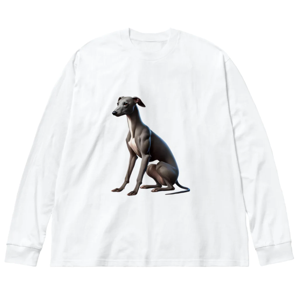 チェリモヤのイタリアン グレイハウンド 02 Big Long Sleeve T-Shirt