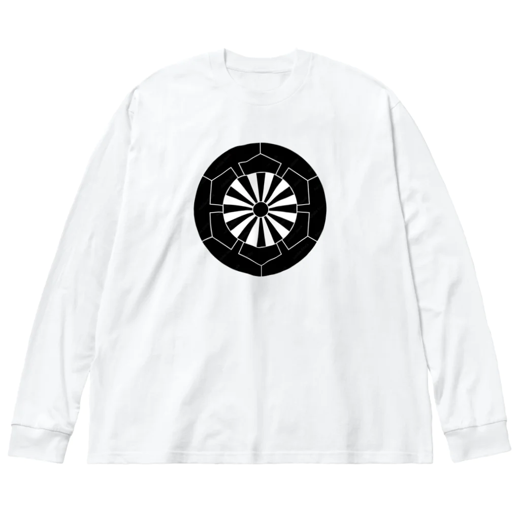 Yukimurakun「Samurai」の源氏車家紋 Big Long Sleeve T-Shirt