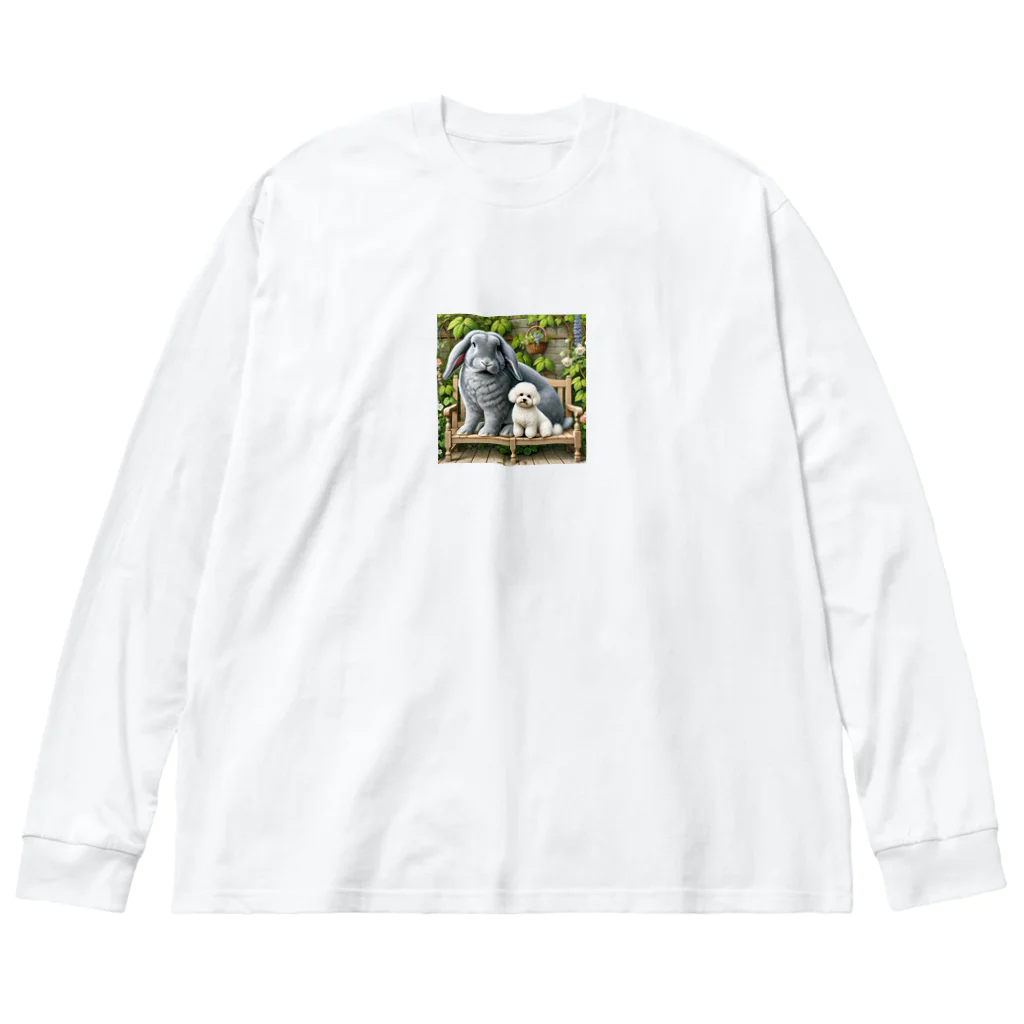 hachitaroのフレミッシュジャイアントとビションフリーゼ Big Long Sleeve T-Shirt