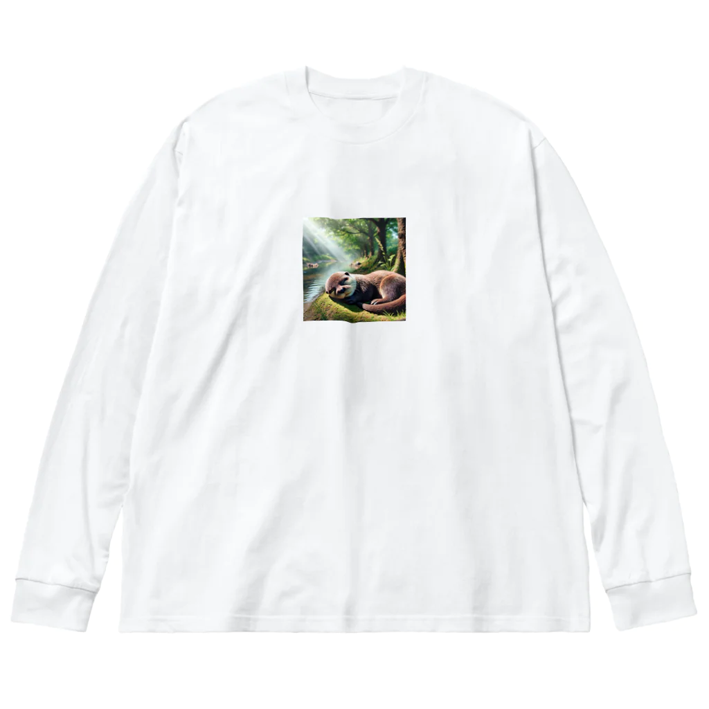 Tunakon_bのお昼寝カワウソ Big Long Sleeve T-Shirt