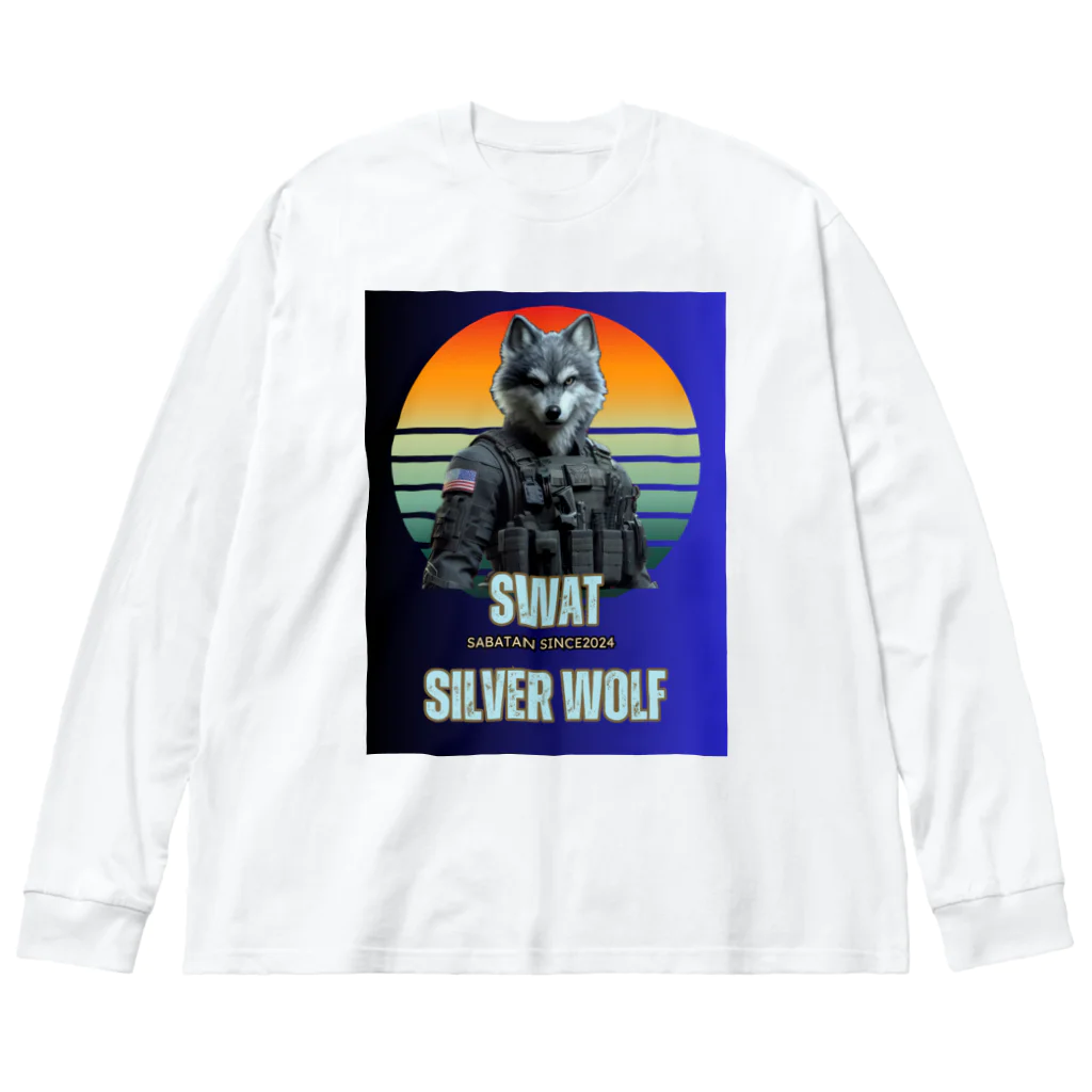 SaBATaNのSWAT シルバーウルフ1 Big Long Sleeve T-Shirt